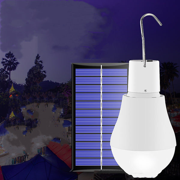 Bombilla LED Recargable USB con Panel Solar Portátil
