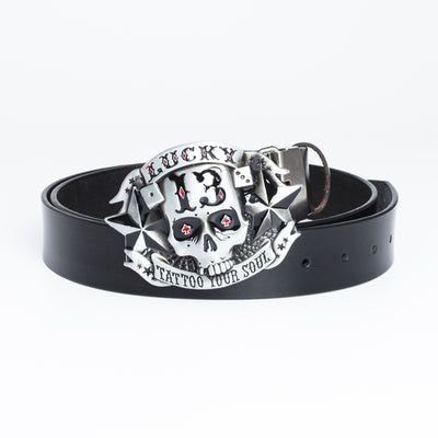 Cinturón de Cuero para Hombre con Hebilla Calavera Skateboard - Image 8