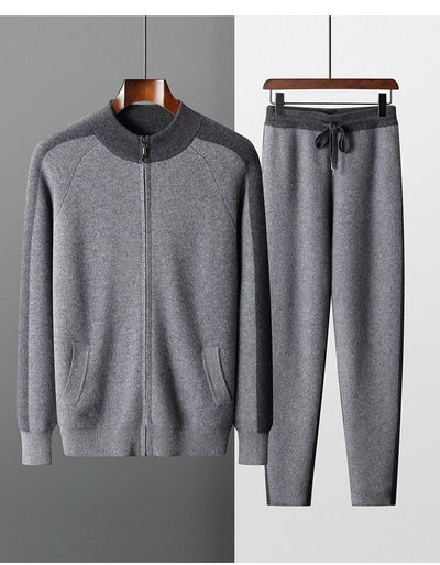 Cardigan de Cuello Alto Grueso con Cierre para Hombre - Suéter Deportivo de Cachemira - Image 21