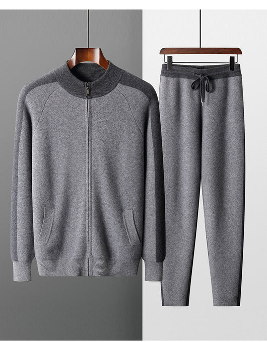 Cardigan de Cuello Alto Grueso con Cierre para Hombre - Suéter Deportivo de Cachemira - Image 21