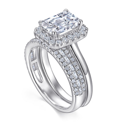 Anillo de Plata Esterlina para Mujer con Zirconia Cúbica Diseño Escalera - Image 2