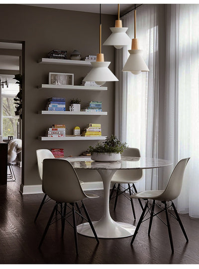 Lámpara Colgante Nórdica Estilo Cemento y Madera - Image 9