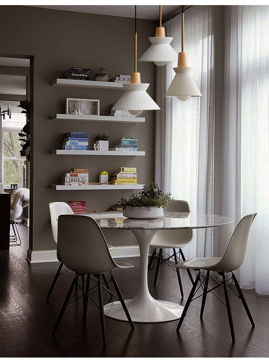 Lámpara Colgante Nórdica Estilo Cemento y Madera - Image 9