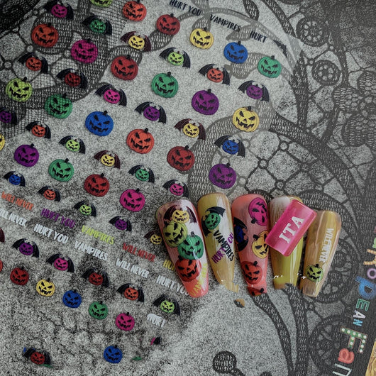 Pegatinas de Uñas Japonesas Estilo Cooperación - Diseño Calabaza Wansheng - Image 2