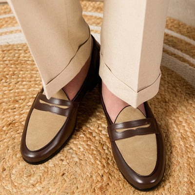 Mocasines Elegantes Estilo Británico Champagne