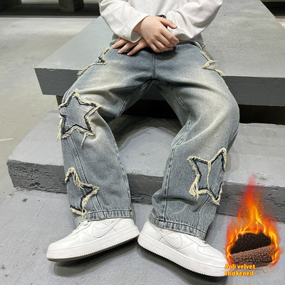 Jeans Anchos Pentagrama para Niños - Estilo Moderno y Cómodo - Image 4