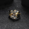 Anillo de Citrina Hoja en Plata 925 con Gema Incrustada
