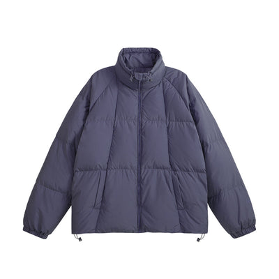 Chaqueta Acolchada de Plumas para Hombre con Cuello Alto Liso - Image 7