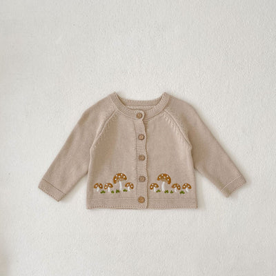 Cardigan de Punto Algodón con Bordado de Hongos - Colección Tide - Image 6