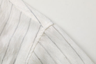 Blusa Elegante a Rayas con Bolsillos de Parche para Mujer - Colección Otoño - Image 11
