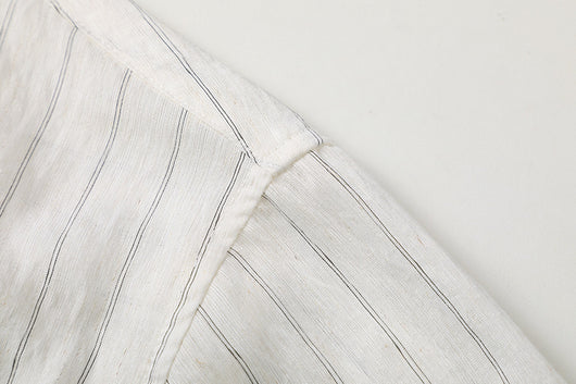 Blusa Elegante a Rayas con Bolsillos de Parche para Mujer - Colección Otoño - Image 11