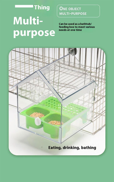 Comedero Villa Transparente para Loros Peonía - Image 12