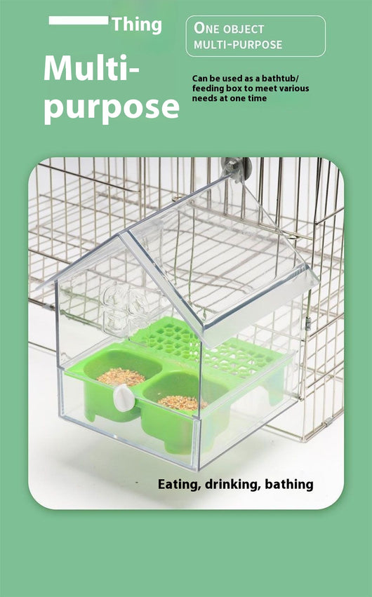 Comedero Villa Transparente para Loros Peonía - Image 12