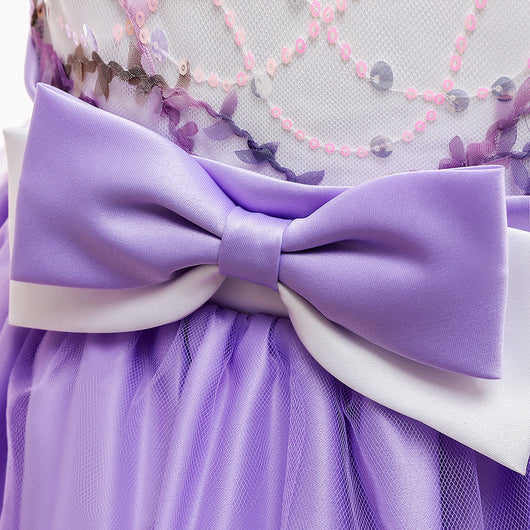 Vestido Princesa de Encaje Mesh sin Mangas para Niñas - Image 17