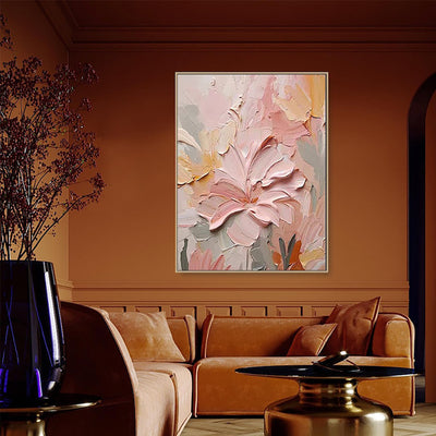 Cuadro Abstracto Flores Óleo Texturizado 3D Decoración Moderna para Hogar - Image 3