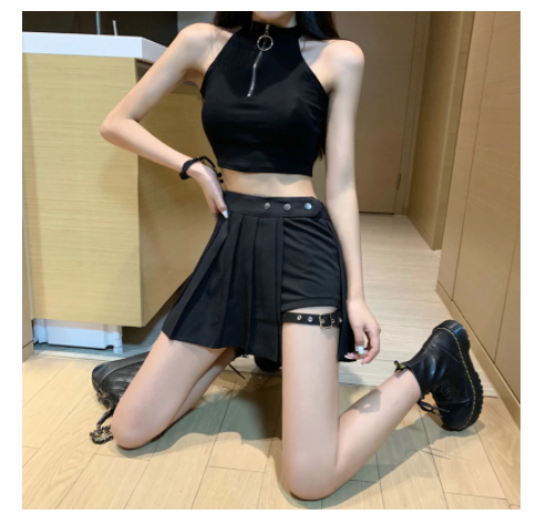 Falda Táctica Cuadriculada para Mujer - Estilo Cool para Verano - Image 5