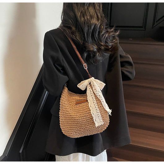 Bolsa Mensajera Tejida Calada para Mujer - Multiusos - Image 17