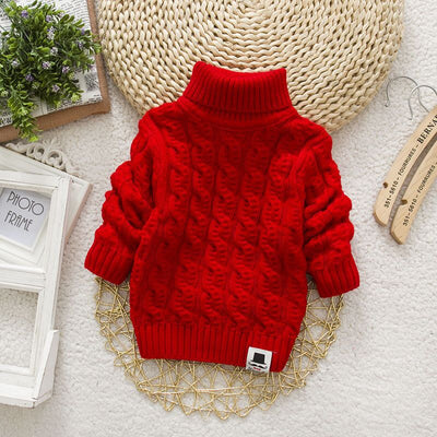 Suéter Tejido Grueso Cuello Redondo para Bebé y Niño - Image 23
