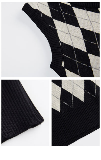 Chaleco Tejido Retro Capas - Corto y Versátil - Image 4