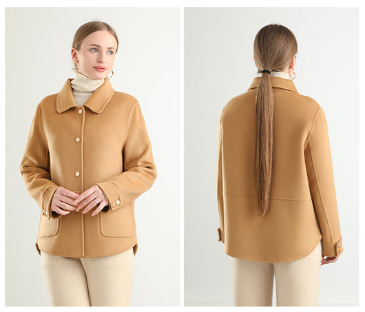 Abrigo Polo Cuello Clásico Mujer - Colores Sólidos Otoño Invierno - Image 12