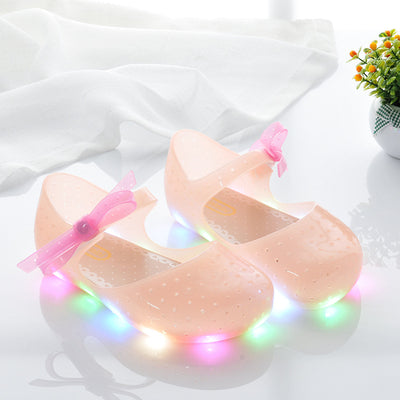 Zapatos Brillantes de Gelatina para Bebé con Moño - Image 4