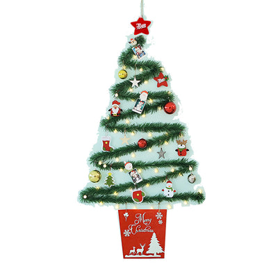 Árbol de Navidad DIY con Luces LED y Adornos Creativos de Pared - Image 7