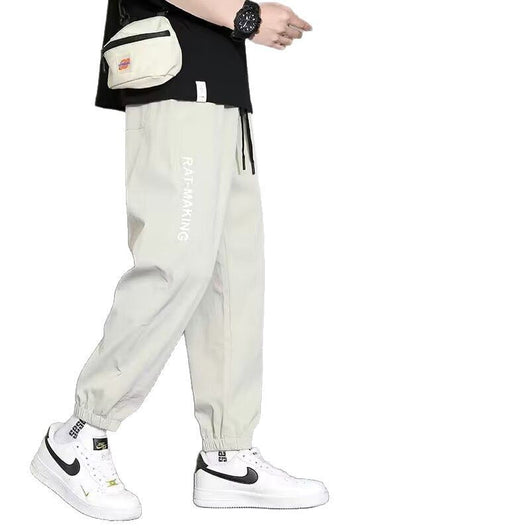 Pantalones Casuales de Seda de Hielo Corte Relajado para Hombre - Image 5