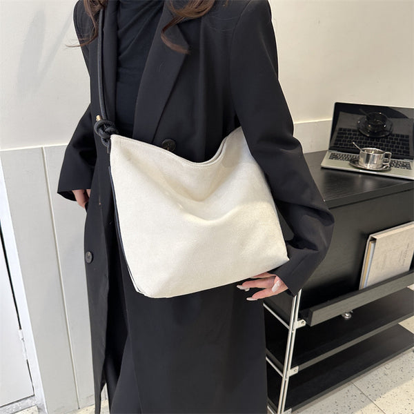 Bolso Tote Casual de Gamuza Frost con Gran Capacidad