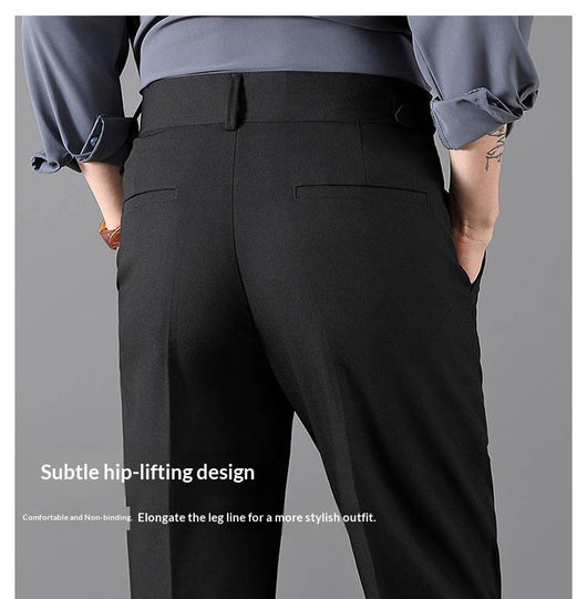 Pantalones Slim Fit de Corte Recto Estilo Británico para Hombre - Image 17