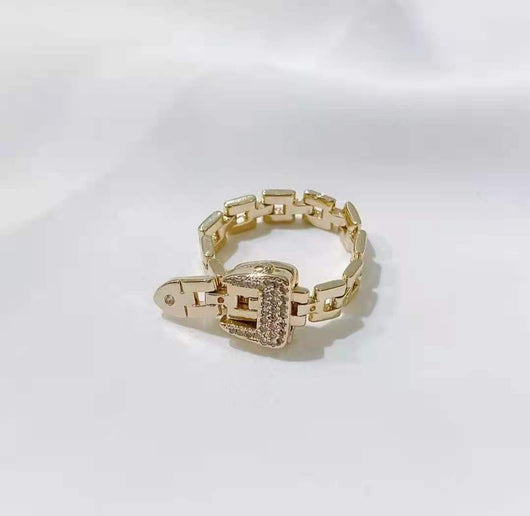 Hebilla de Cinturón con Diseño Micro Incrustado Zirconia Estilo Japonés y Coreano - Image 2