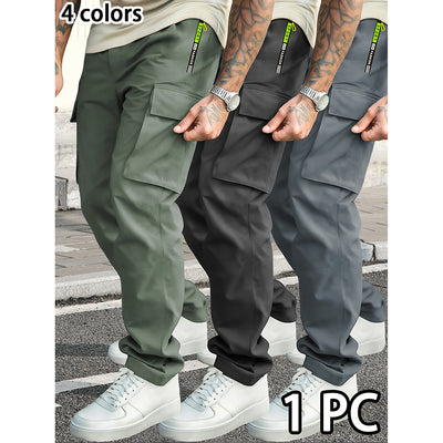 Pantalones de Trabajo Casual Hombre Corte Relajado con Bolsillos Amplios - Image 8