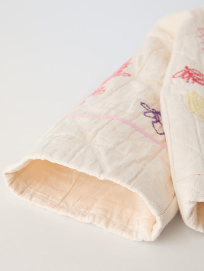Kimono Casual Versátil con Bordado de Frutas y Cuello en V - Image 18