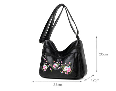 Bolso de Cuero Suave con Bordados para Mujeres Maduras - Image 10