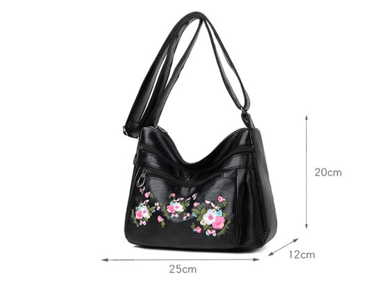 Bolso de Cuero Suave con Bordados para Mujeres Maduras - Image 10