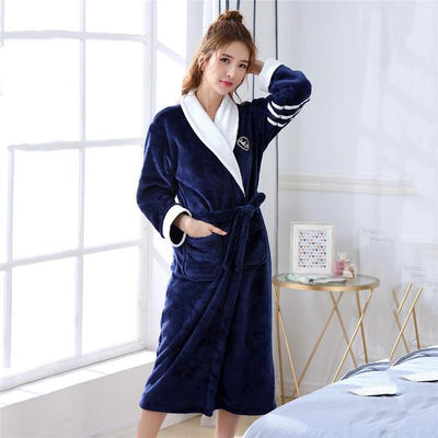 Bata de Franela Invierno Elegante para Dormir - Image 22