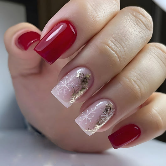 Pegatinas de Uñas Postizas con Pegamento Gelatinoso Navideño - Image 7
