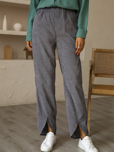 Pantalones de Pana Gruesa con Cintura Elástica - Comodidad para Otoño e Invierno - Image 13