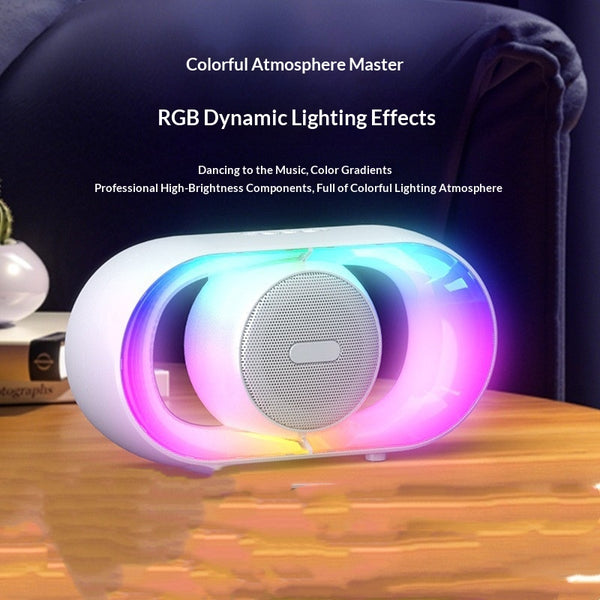 Lámpara Ambiental Portátil RGB con Parlante Bluetooth para Camping