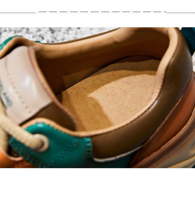 Zapatos Retro Étnicos de Cuero para Mujer con Suela de Succión - Image 9