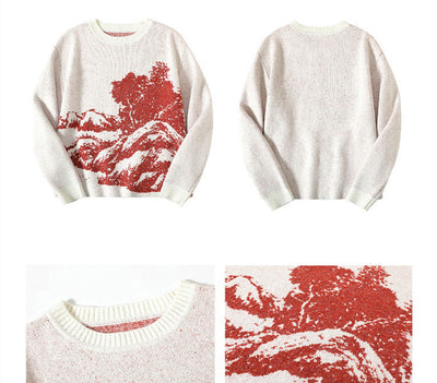 Suéter Casual para Hombre con Estampado de Paisaje - Image 12