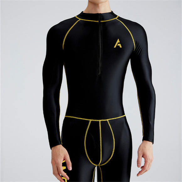 Jumpsuit de Manga Larga con Cierre Frontal y Pantalón Capri