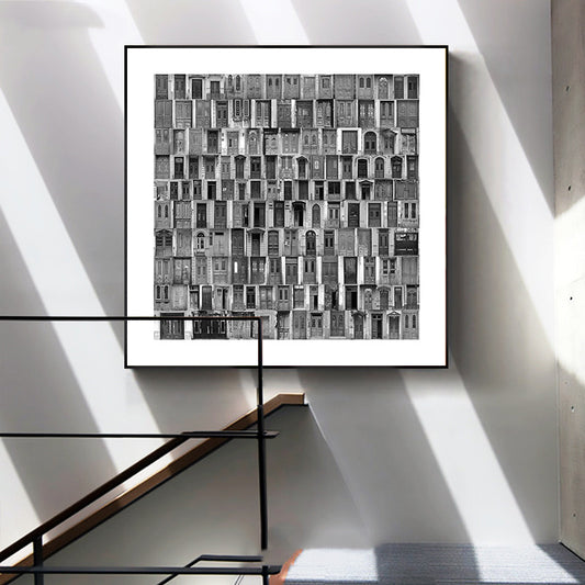 Cuadro Decorativo Allah Minimalista Blanco y Negro