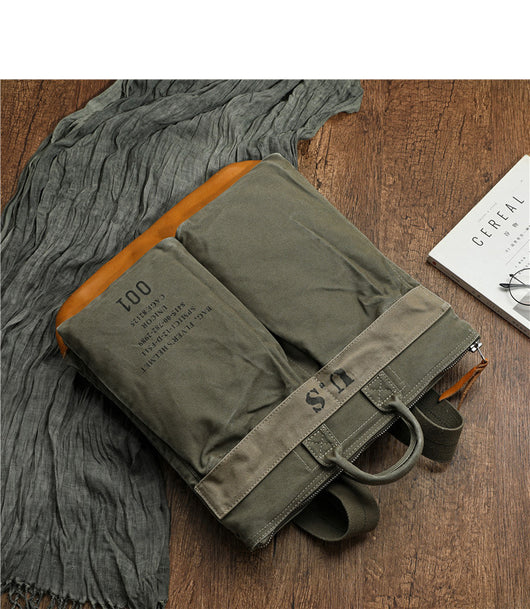Mochila Estilo Retro Americana de Lona Desgastada para Hombre - Ideal para Aventuras al Aire Libre - Image 12