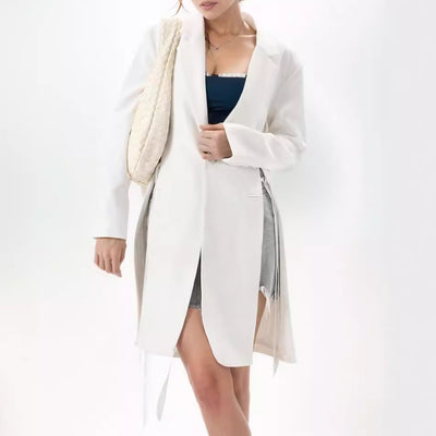 Chaqueta Suelta con Corte Asimétrico para Mujer