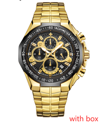 Reloj Cronógrafo de Acero Inoxidable WWOOR para Hombre - Multifunción Resistente al Agua - Image 9