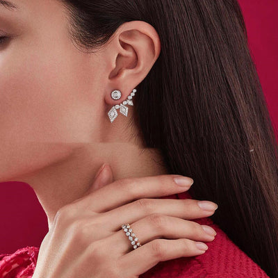 Aretes Dobles de Diamante y Circón - Diseño Europeo y Americano - Image 6