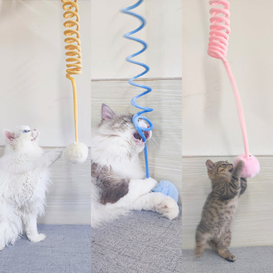 Juguete Interactivo para Gatos con Ventosa y Bola de Pelo