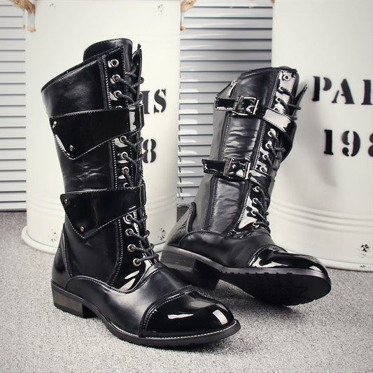 Bota Alta Hombre Estilo Coreano Moderno y Exclusivo