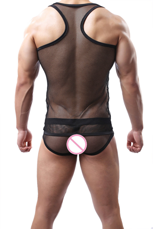 Chaleco Deportivo de Malla para Hombre - Talla Grande