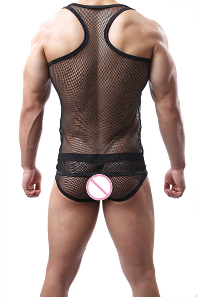 Chaleco Deportivo de Malla para Hombre - Talla Grande